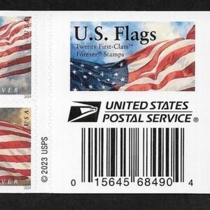US Flag (forever) 2023 Issue-MNH Booklet Pane of 20 (4 Designs)   205430586518